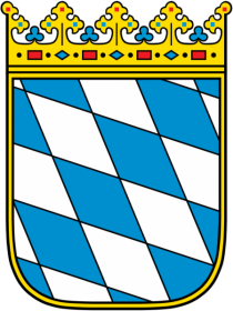 Wappen Bayern Raute blau weiss