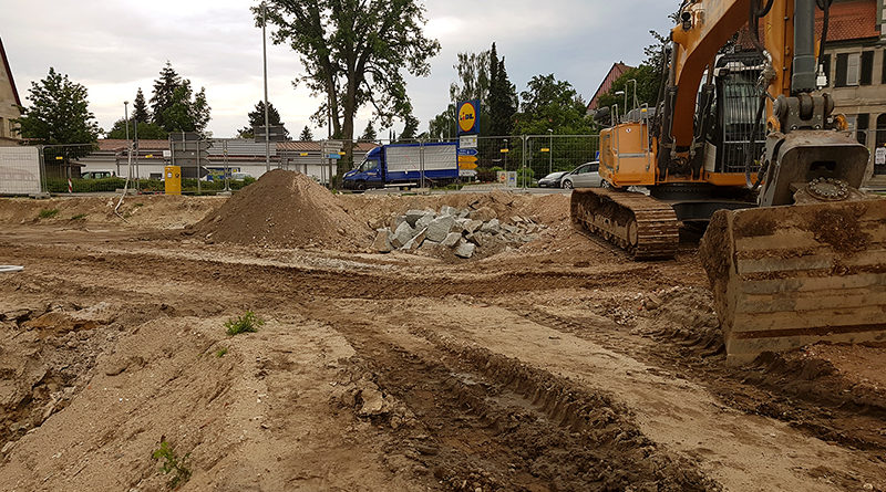 Baustelle Erdarbeiten Novita Seniorenzentrum Altdorf Bayern