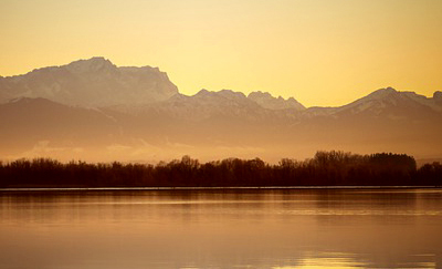 Sonnenuntergang Ammersee Bayern