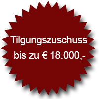 Tilgungszuschuss bis zu 18.000 Euro