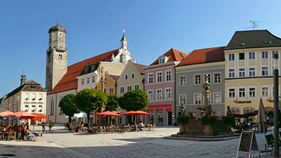 Weilheim in Bayern Marktplatz Zentrum